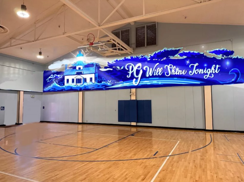 PGMS Gym mural concept - PG Will Shine Tonight